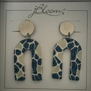 bloom Blue and Cream Earrings